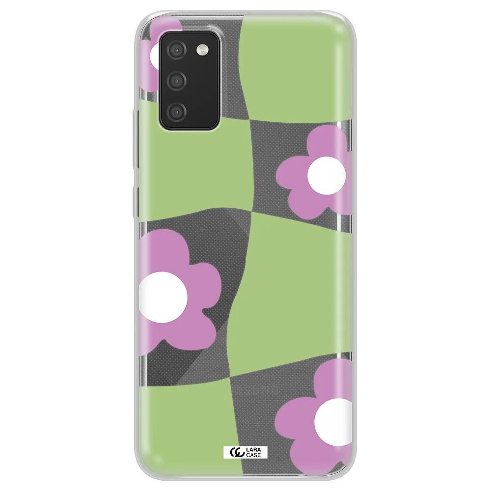 Five Petal Purple Flower Samsung A02S Clear TPU Case