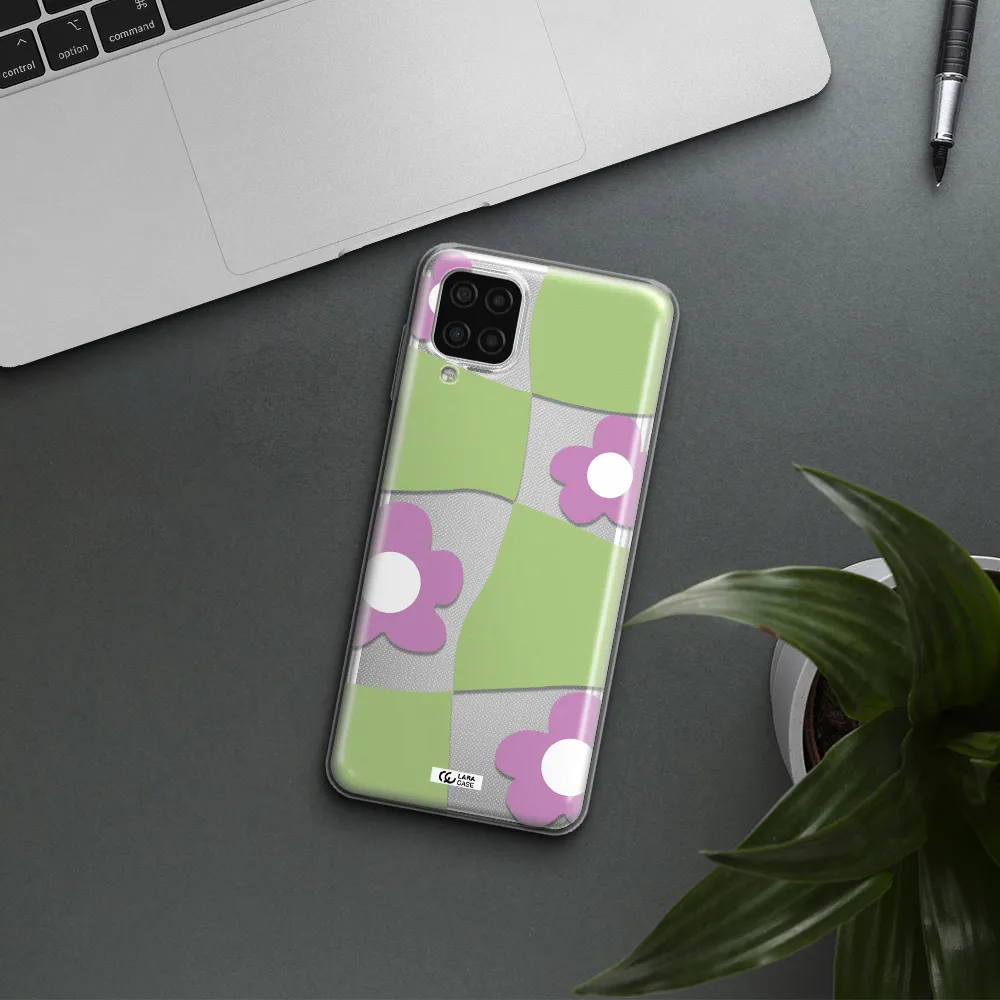 Five Petal Purple Flower Samsung A12 4g Clear TPU Case