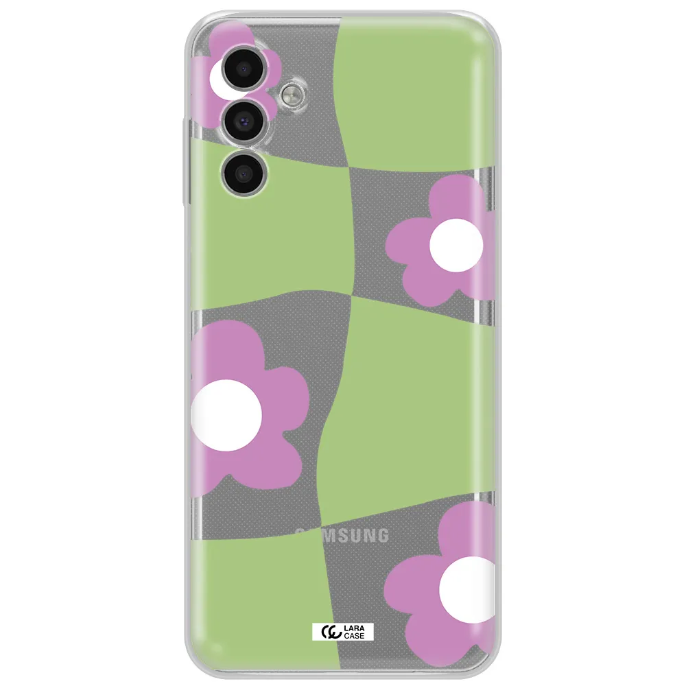 Five Petal Purple Flower Samsung A13 5G Clear Tpu Case