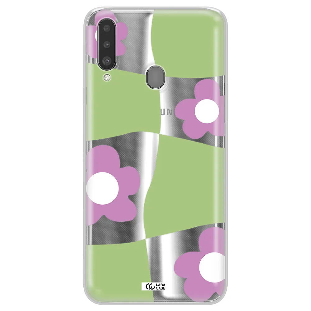 Five Petal Purple Flower Samsung A20S Clear TPU Case