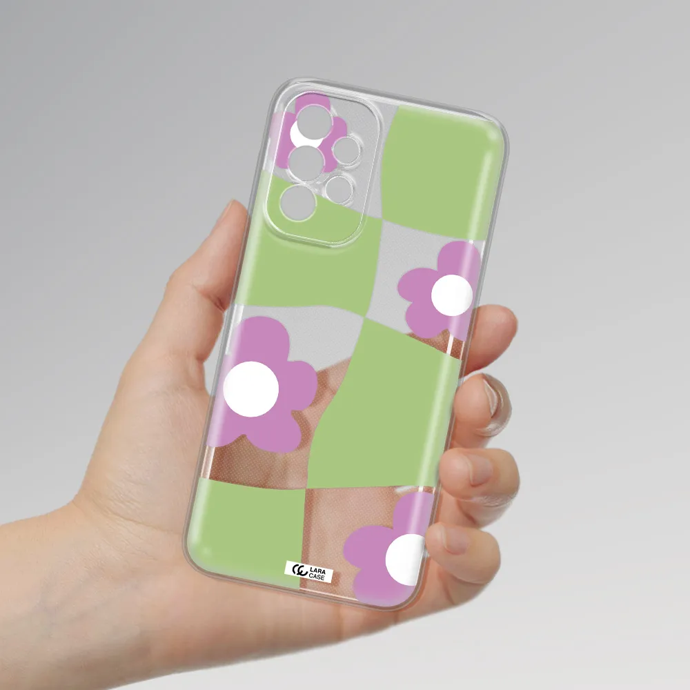 Five Petal Purple Flower Samsung A23 5G Clear Tpu Case