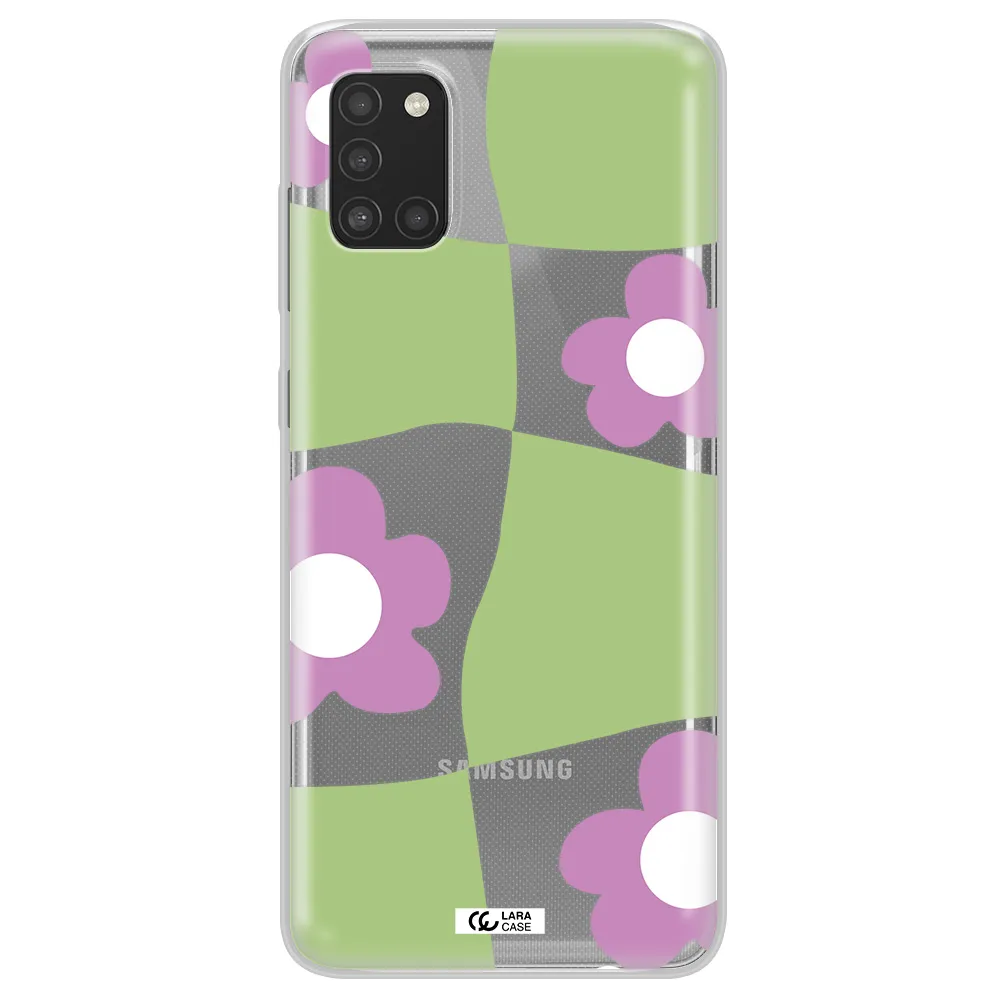 Five Petal Purple Flower Samsung A31 Clear TPU Case