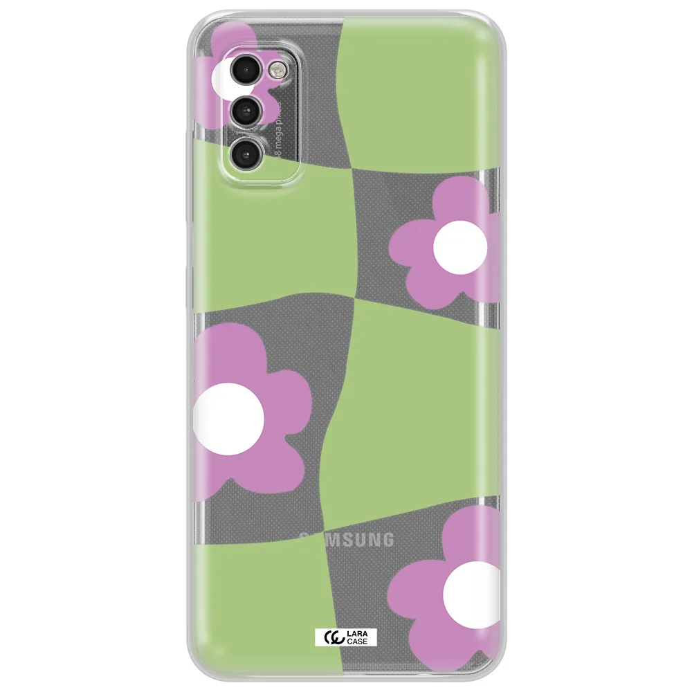 Five Petal Purple Flower Samsung A41 Clear Tpu Case