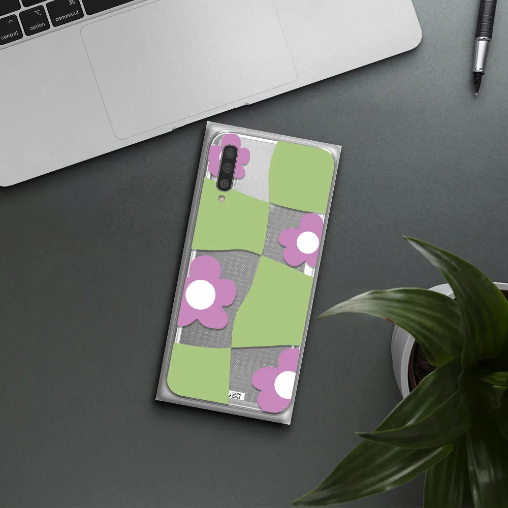 Five Petal Purple Flower Samsung A50S Clear Tpu Case