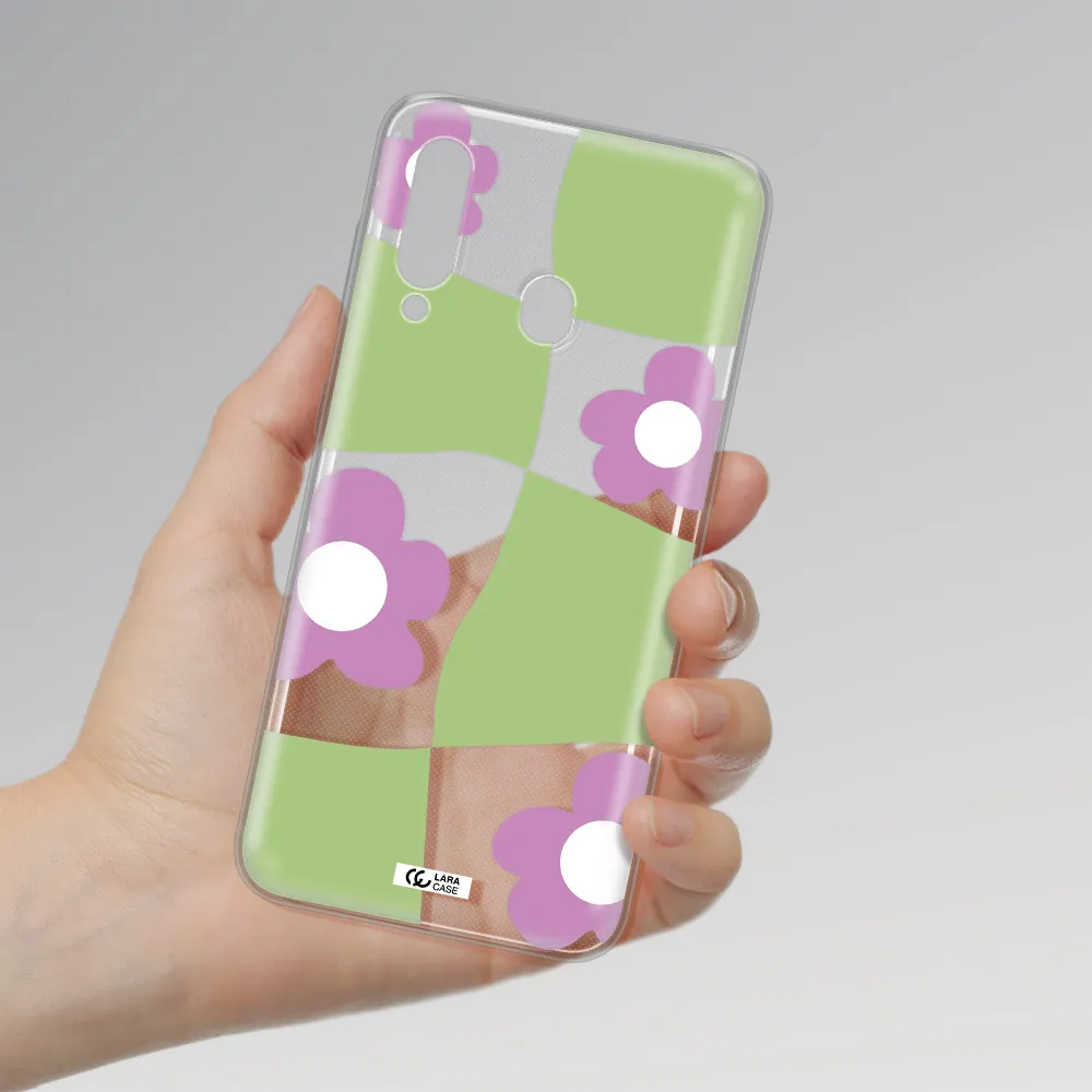 Five Petal Purple Flower Samsung A60 Clear TPU Case