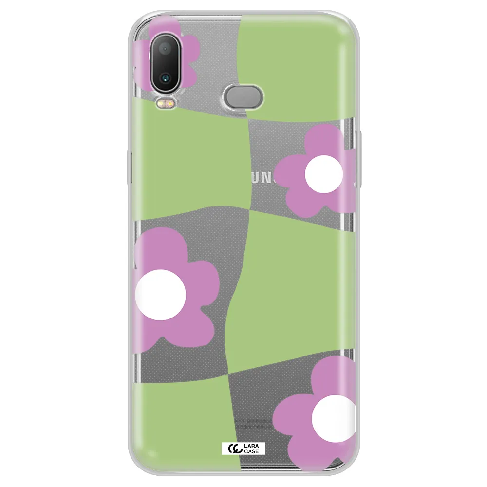 Five Petal Purple Flower Samsung A6S Clear TPU Case