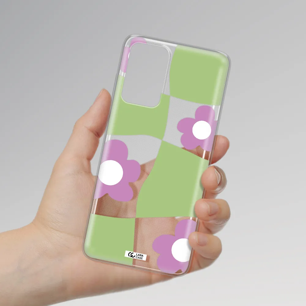 Five Petal Purple Flower Samsung A72 Clear TPU Case