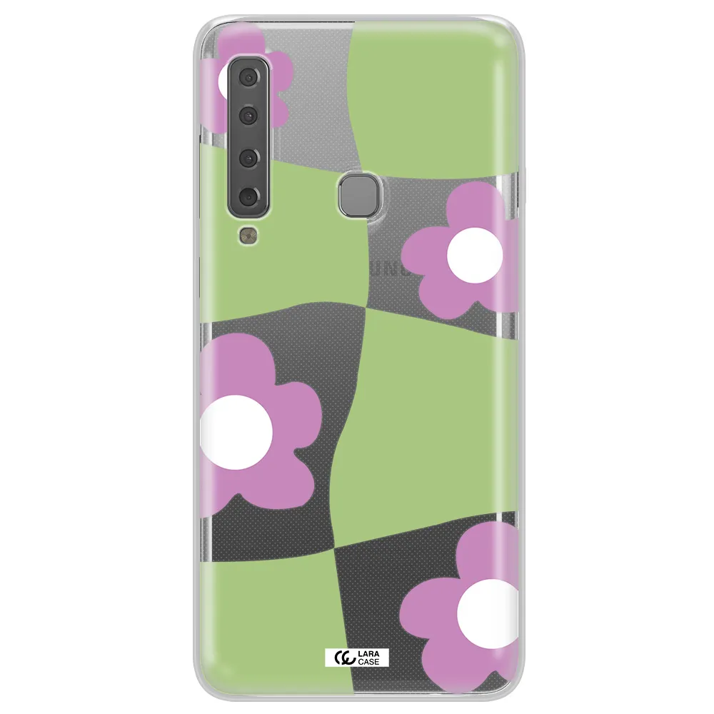 Five Petal Purple Flower Samsung A9 2018 Clear TPU Case