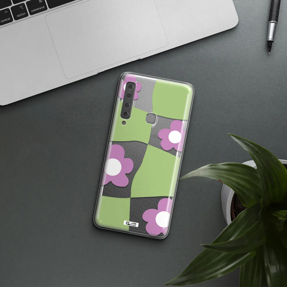 Five Petal Purple Flower Samsung A9 2018 Clear TPU Case