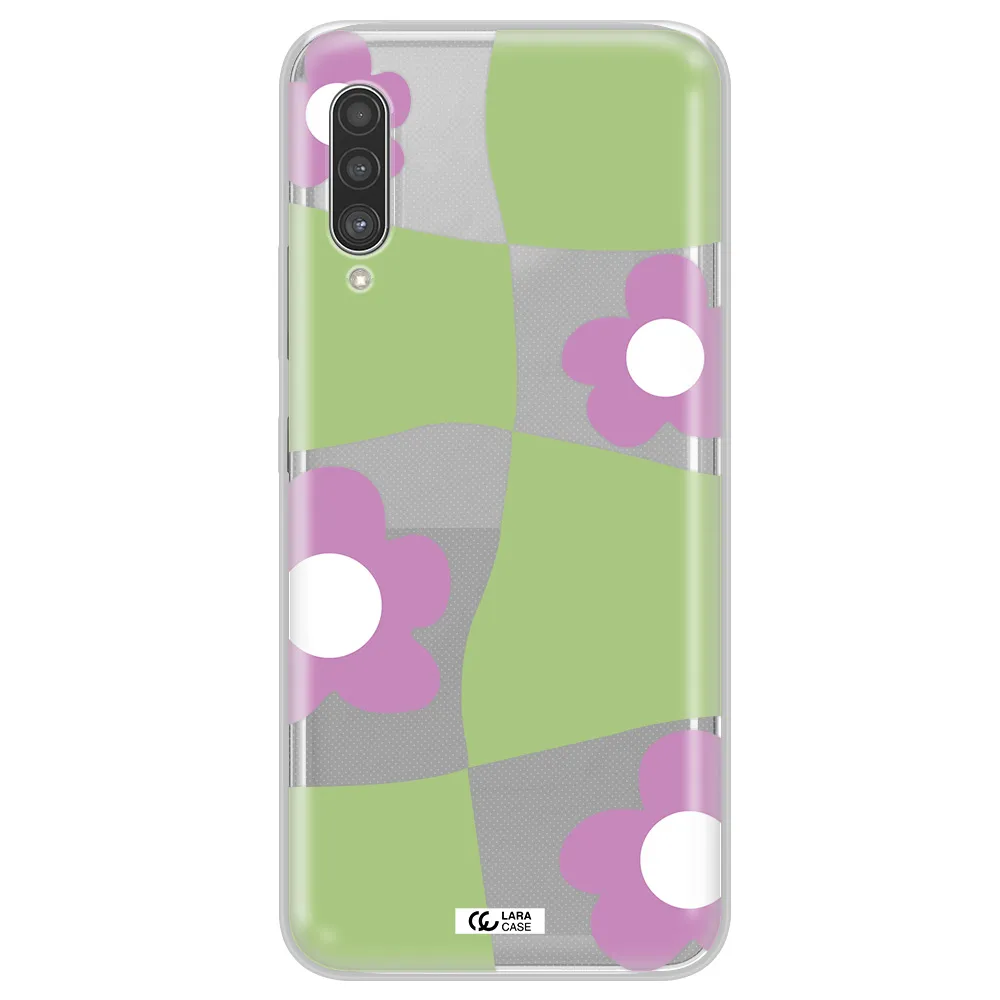 Five Petal Purple Flower Samsung A90 Clear TPU Case