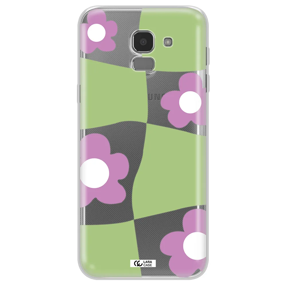 Five Petal Purple Flower Samsung J6 Clear TPU Case