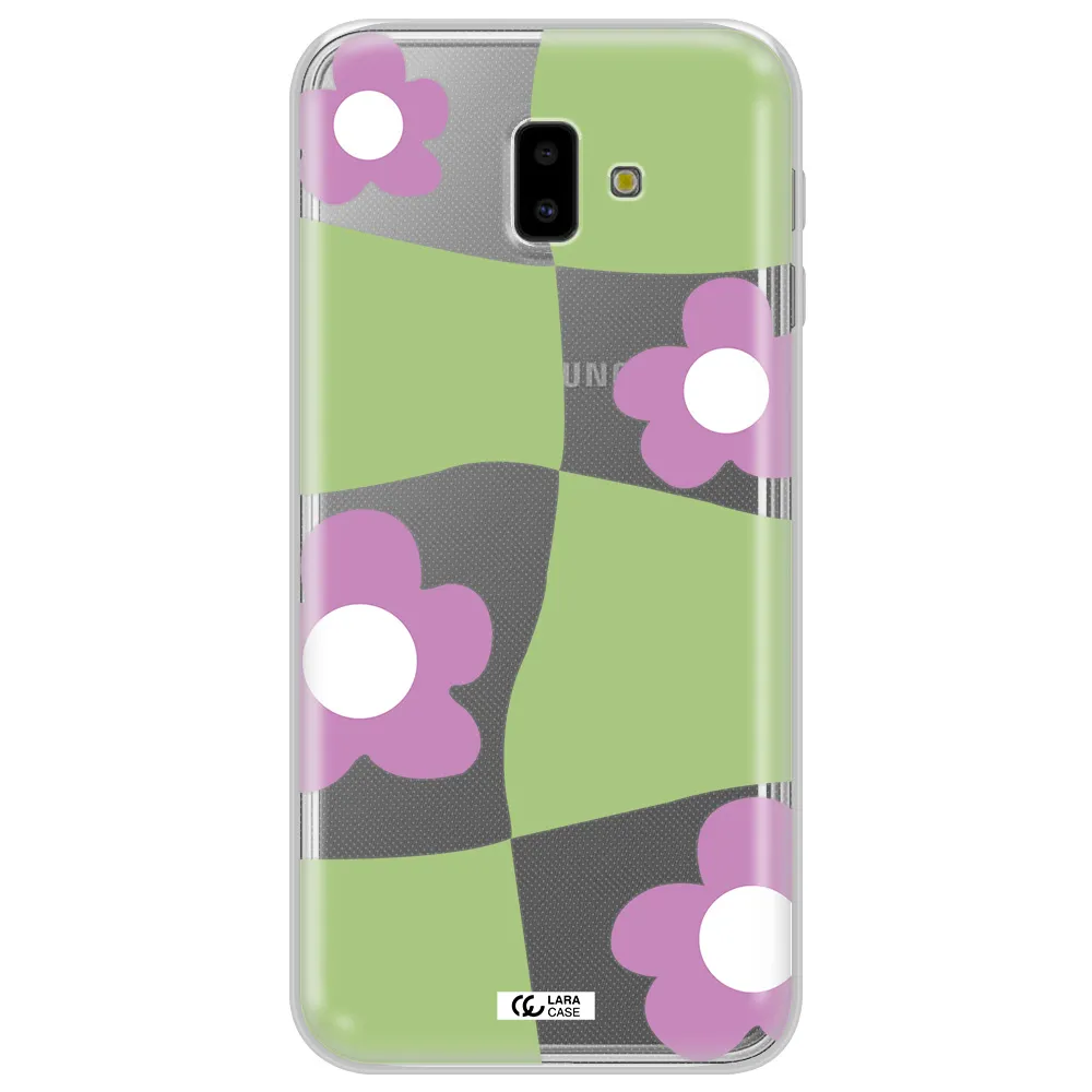 Five Petal Purple Flower Samsung J6 Plus Clear TPU Case