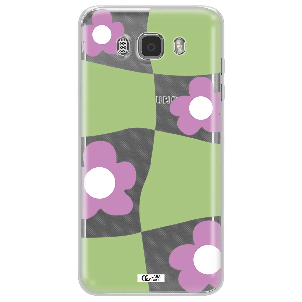 Five Petal Purple Flower Samsung J7 2016 Clear TPU Case