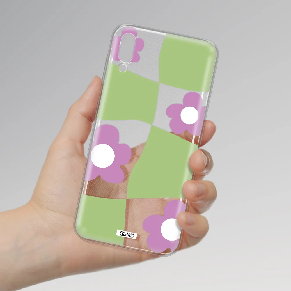 Five Petal Purple Flower Samsung M10 Clear TPU Case