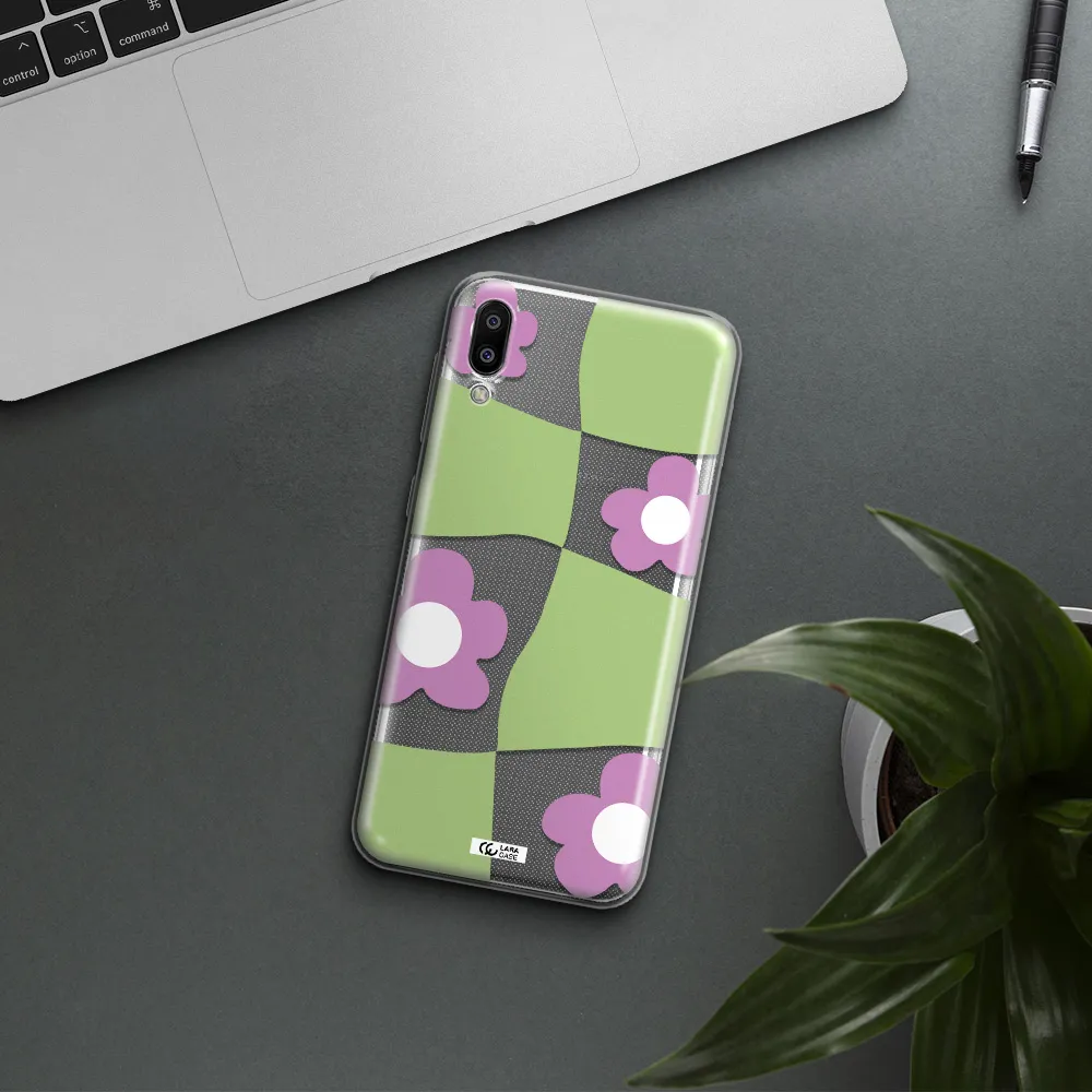 Five Petal Purple Flower Samsung M10 Clear TPU Case
