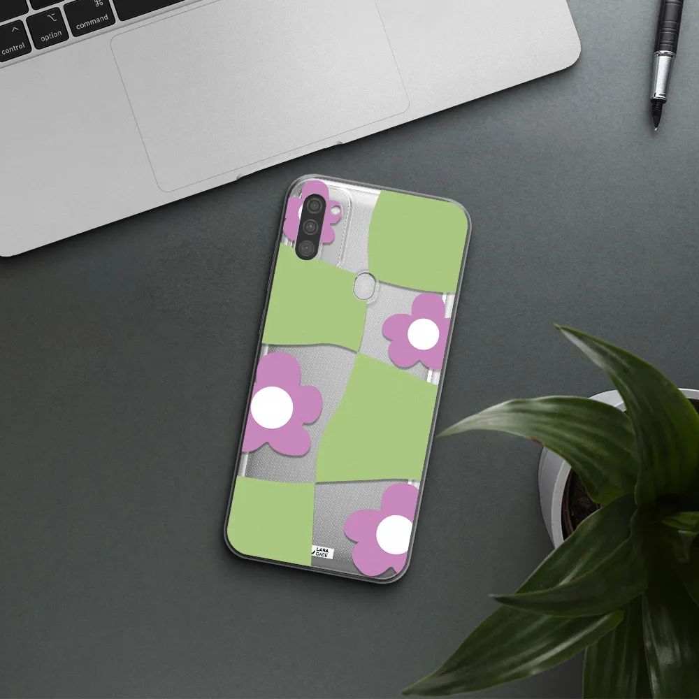 Five Petal Purple Flower Samsung M11 Clear TPU Case