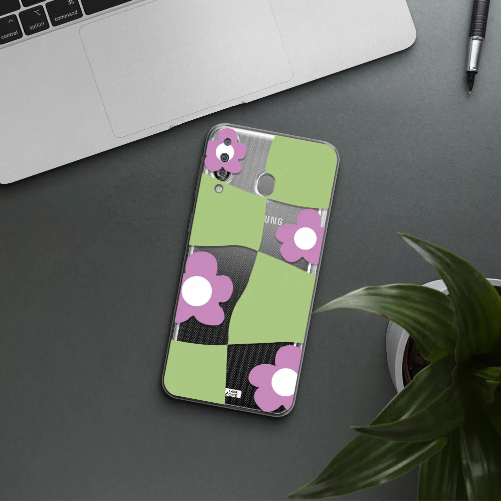 Five Petal Purple Flower Samsung M30 Clear TPU Case