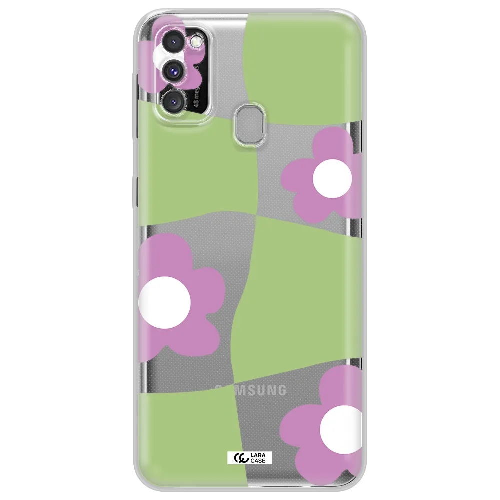 Five Petal Purple Flower Samsung M30S Clear TPU Case