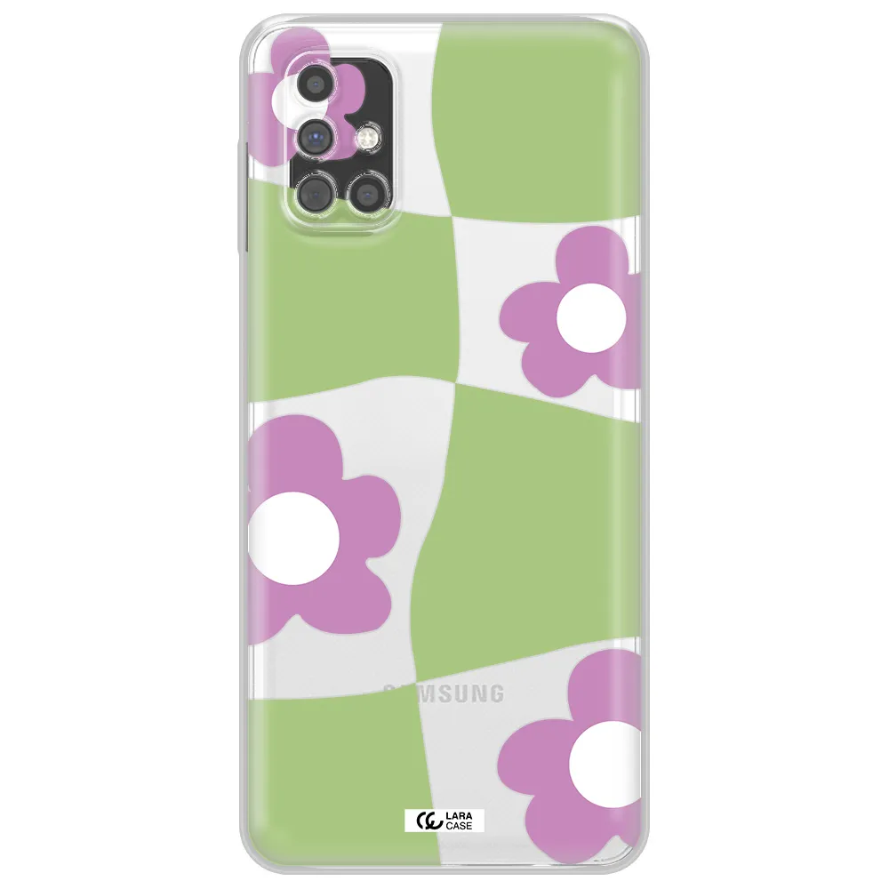 Five Petal Purple Flower Samsung M31S Clear TPU Case
