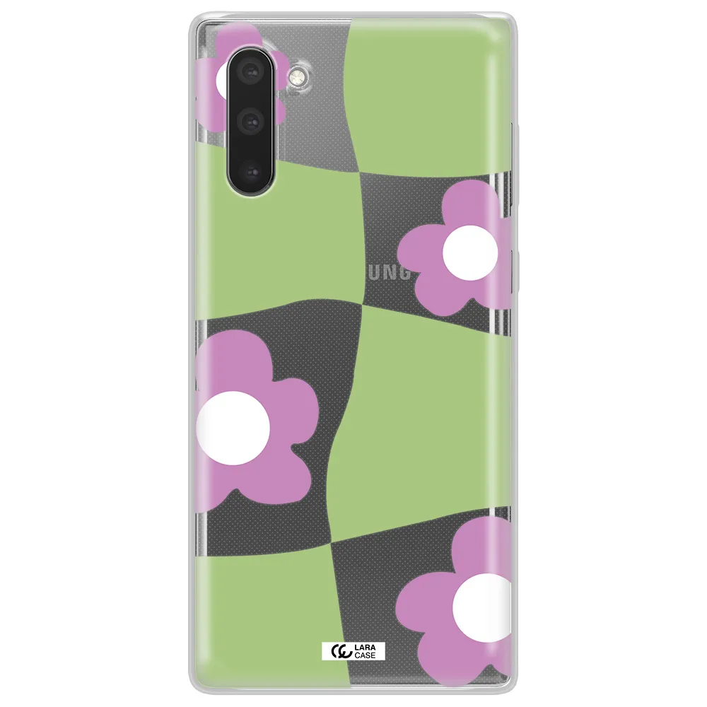Five Petal Purple Flower Samsung Note 10 Clear TPU Case