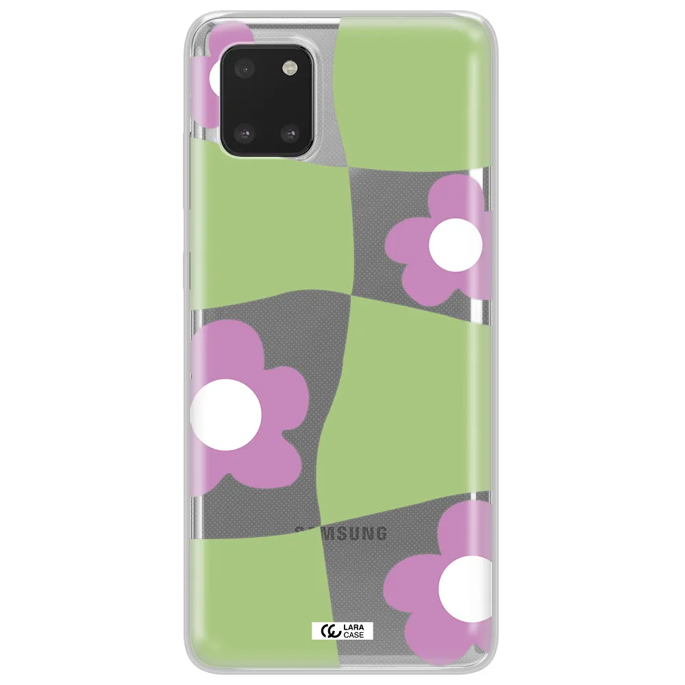 Five Petal Purple Flower Samsung Note 10 Lite Clear TPU Case