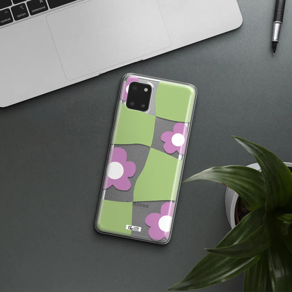 Five Petal Purple Flower Samsung Note 10 Lite Clear TPU Case