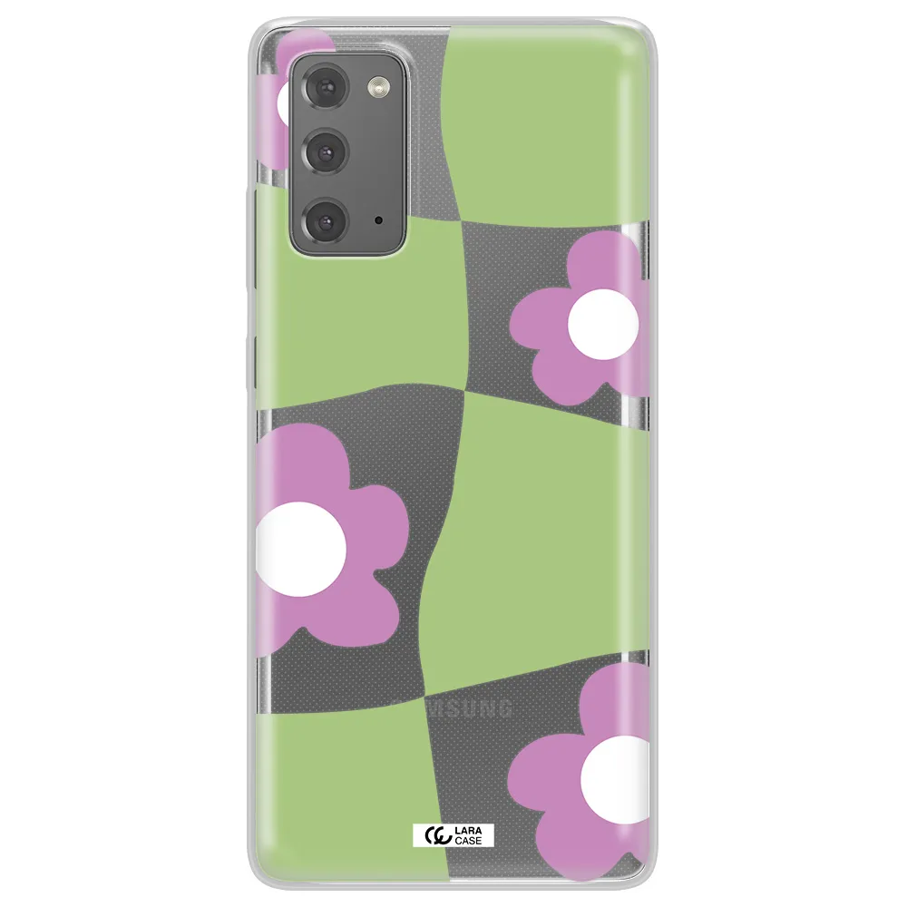 Five Petal Purple Flower Samsung Note 20 Clear TPU Case