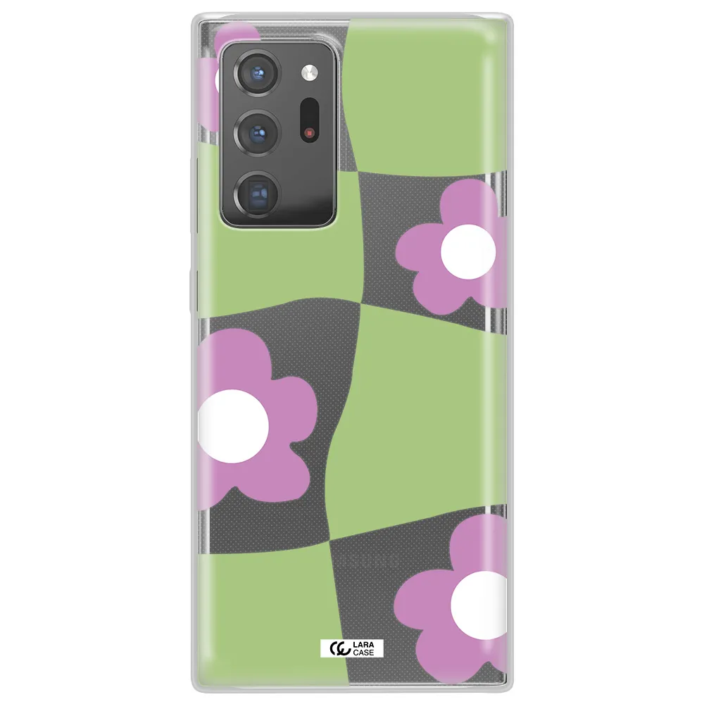 Five Petal Purple Flower Samsung Note 20 Ultra Clear TPU Case
