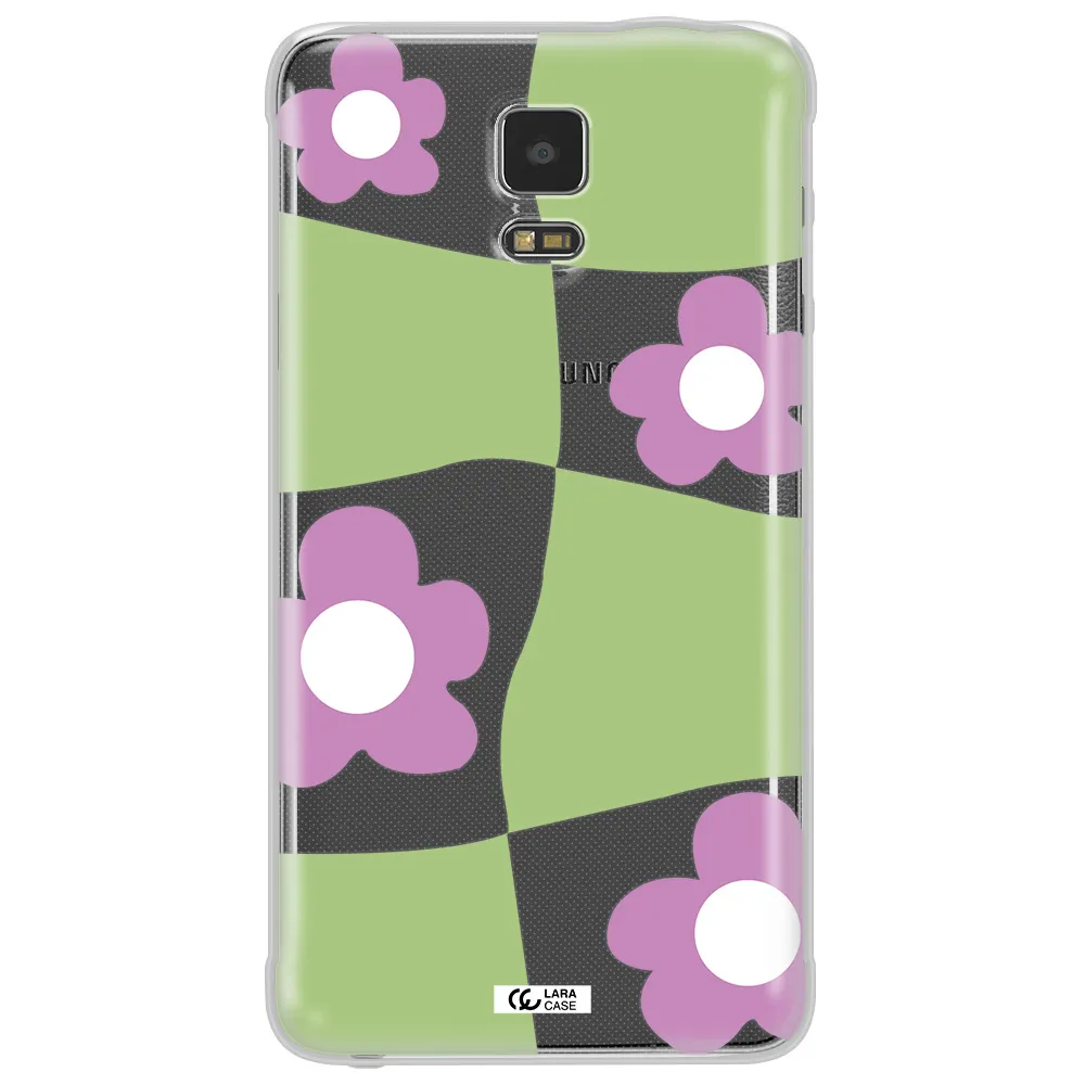 Five Petal Purple Flower Samsung Note 4 Clear TPU Case