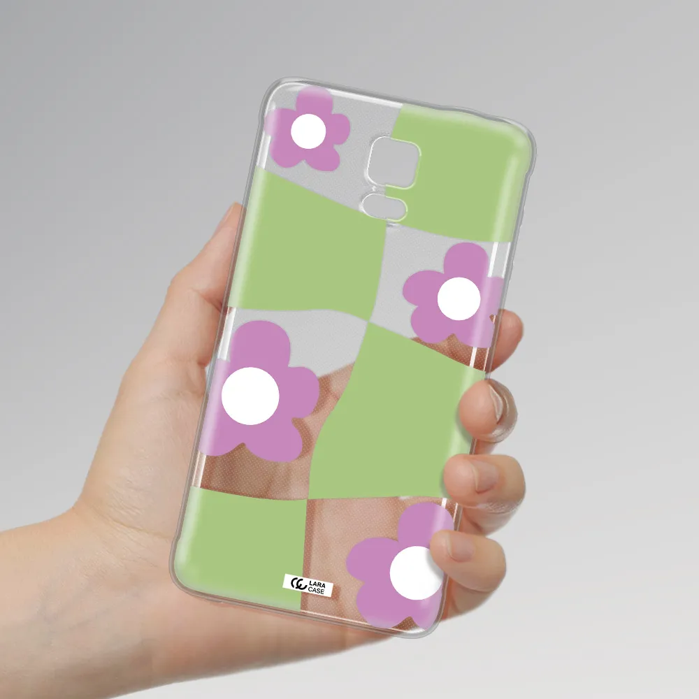 Five Petal Purple Flower Samsung Note 4 Clear TPU Case