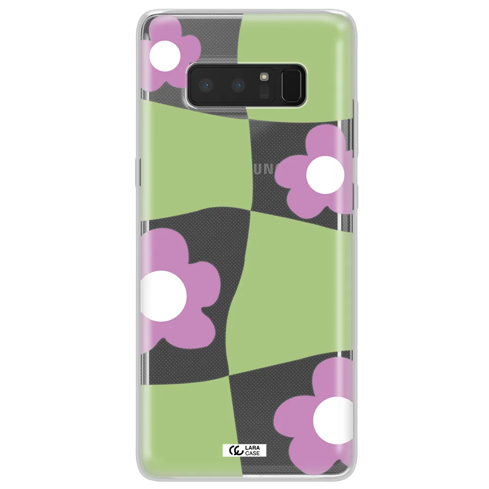 Five Petal Purple Flower Samsung Note 8 Clear TPU Case