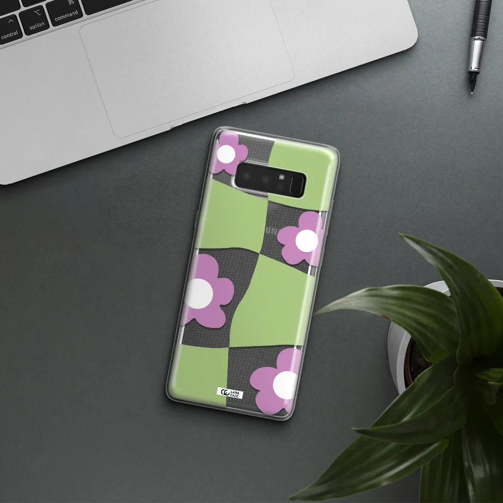 Five Petal Purple Flower Samsung Note 8 Clear TPU Case