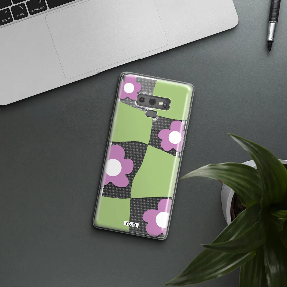 Five Petal Purple Flower Samsung Note 9 Clear TPU Case
