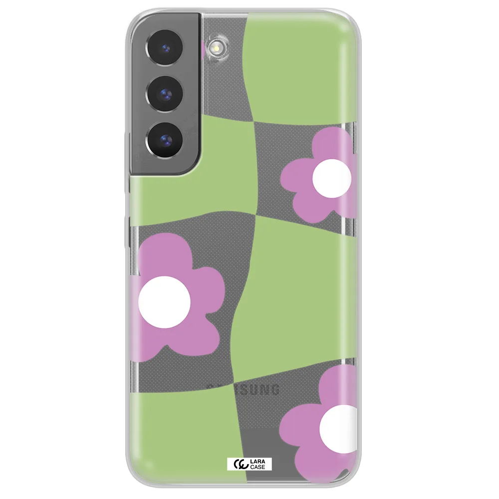 Five Petal Purple Flower Samsung S 22 Clear TPU Case