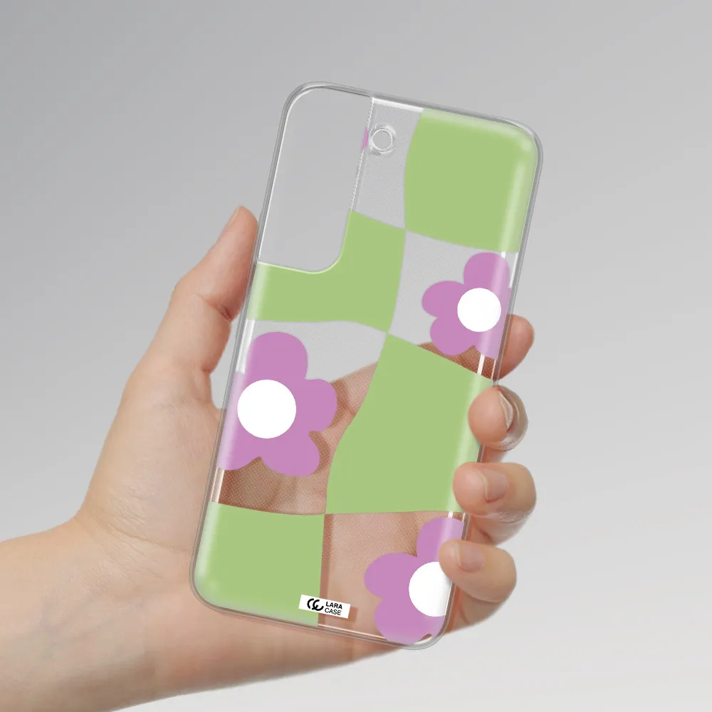 Five Petal Purple Flower Samsung S 22 Clear TPU Case