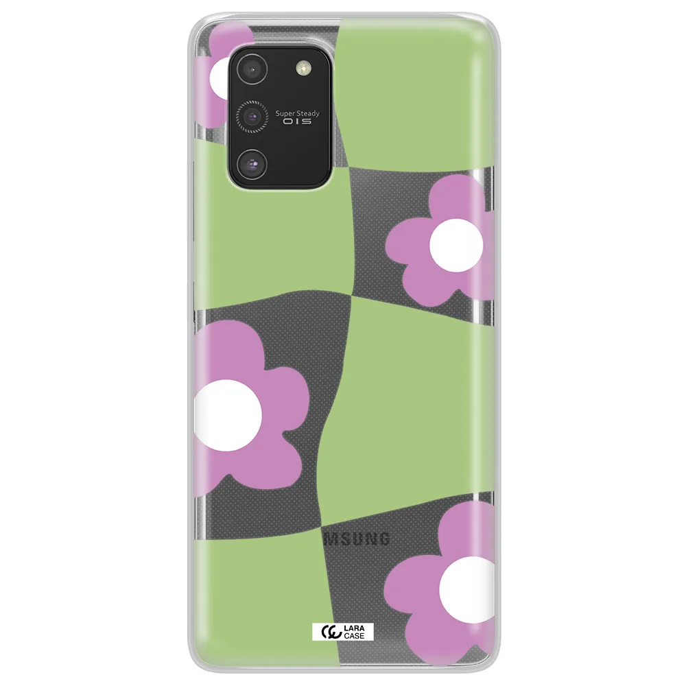 Five Petal Purple Flower Samsung S10 Lite Clear TPU Case