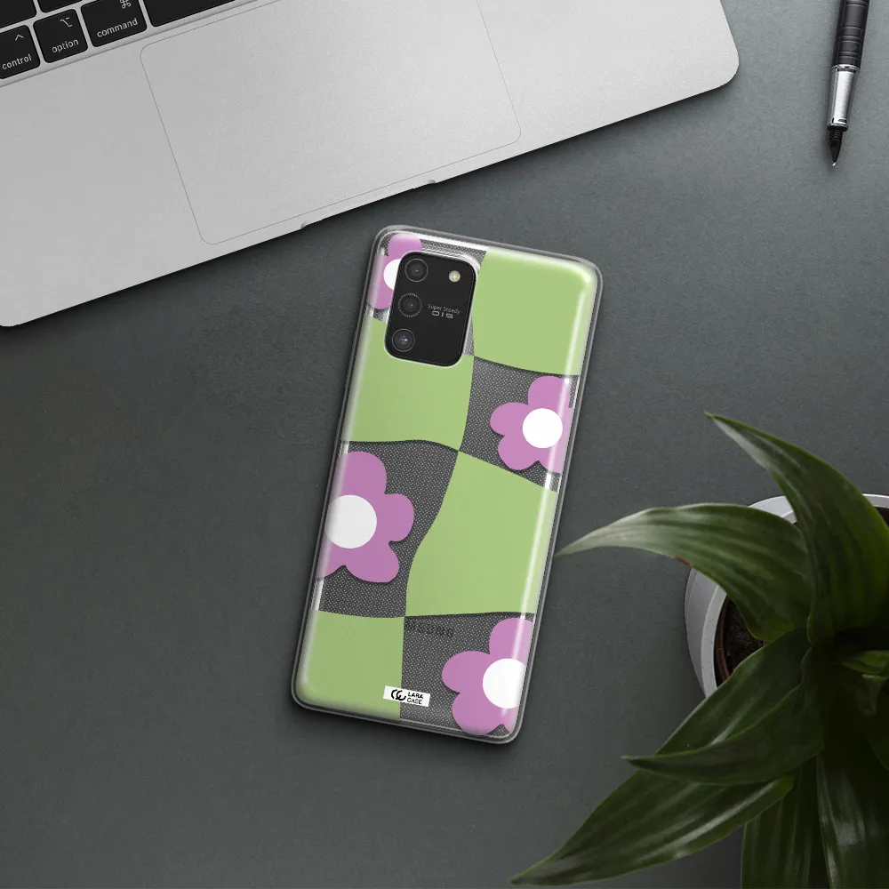 Five Petal Purple Flower Samsung S10 Lite Clear TPU Case