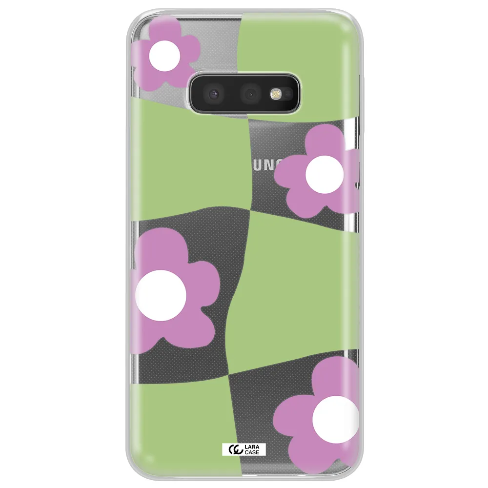 Five Petal Purple Flower Samsung S10e Clear TPU Case