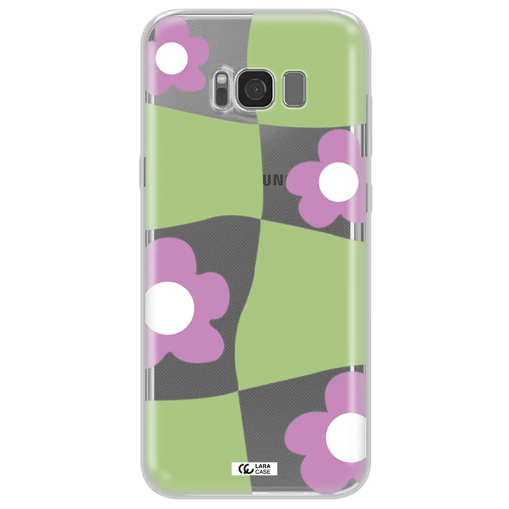 Five Petal Purple Flower Samsung S8 Plus Clear TPU Case