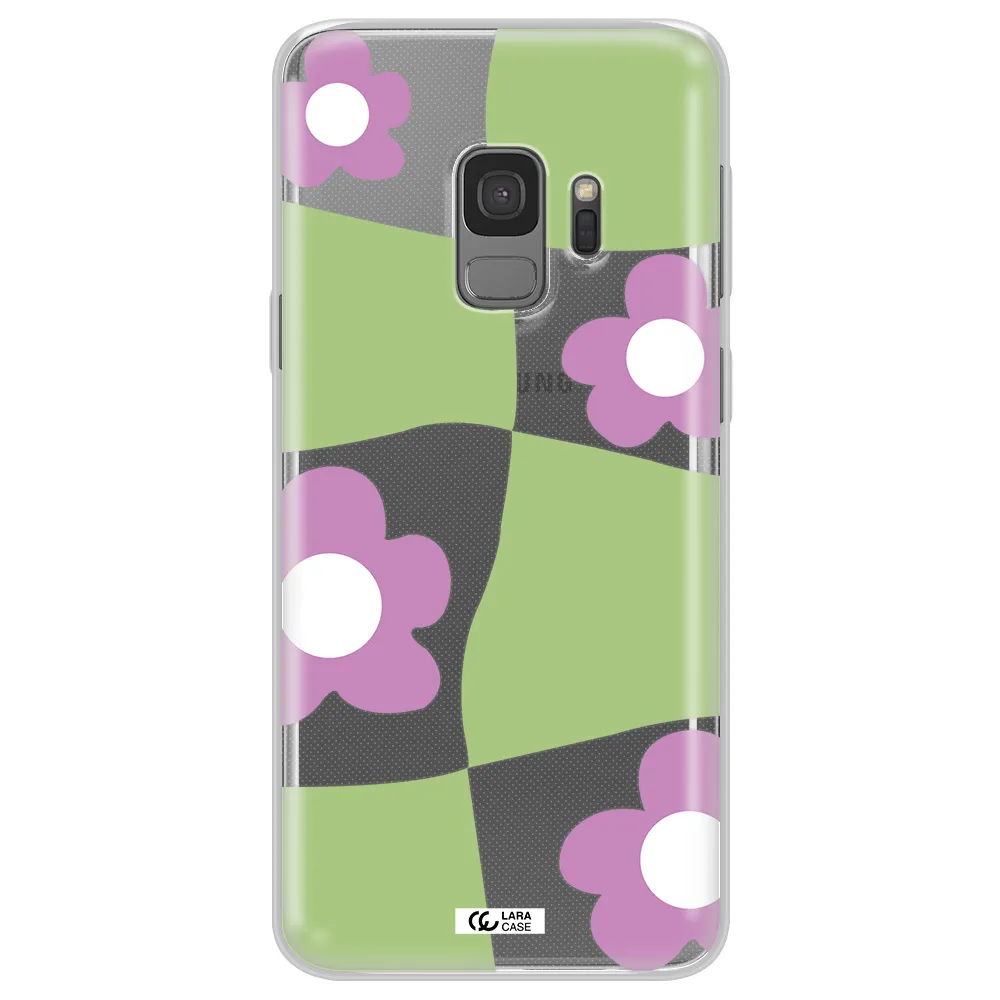 Five Petal Purple Flower Samsung S9 Clear TPU Case
