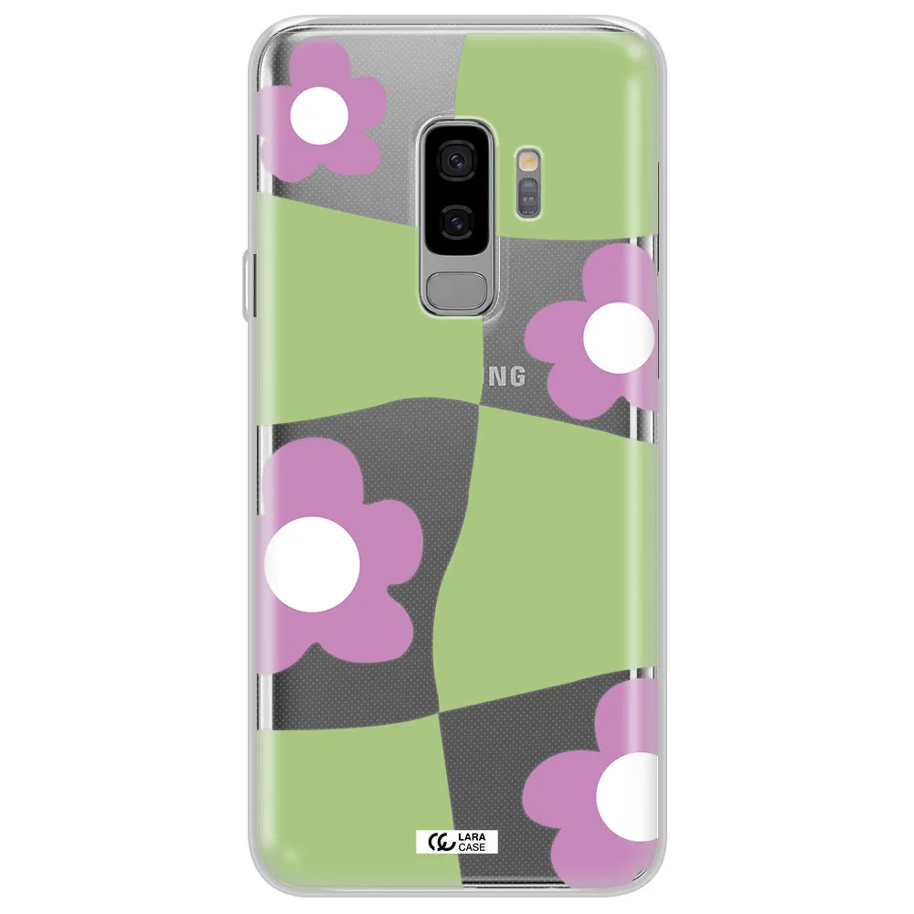Five Petal Purple Flower Samsung S9 Plus Clear TPU Case