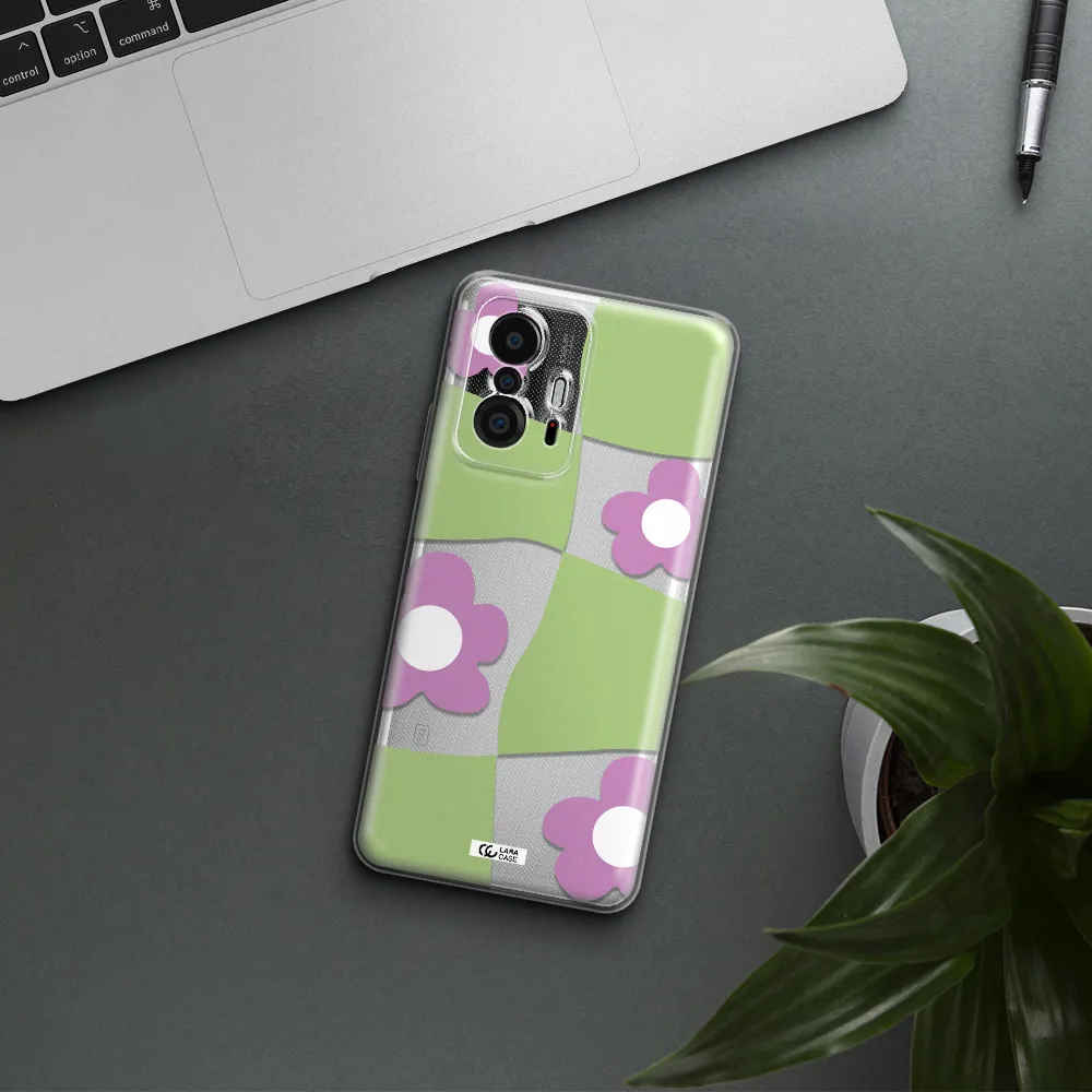 Five Petal Purple Flower Xiaomi 11T Clear Tpu Case
