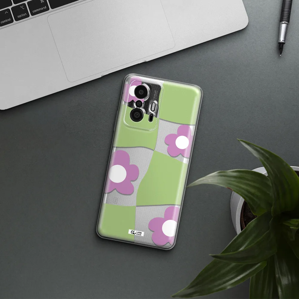 Five Petal Purple Flower Xiaomi 11T Pro Clear Tpu Case