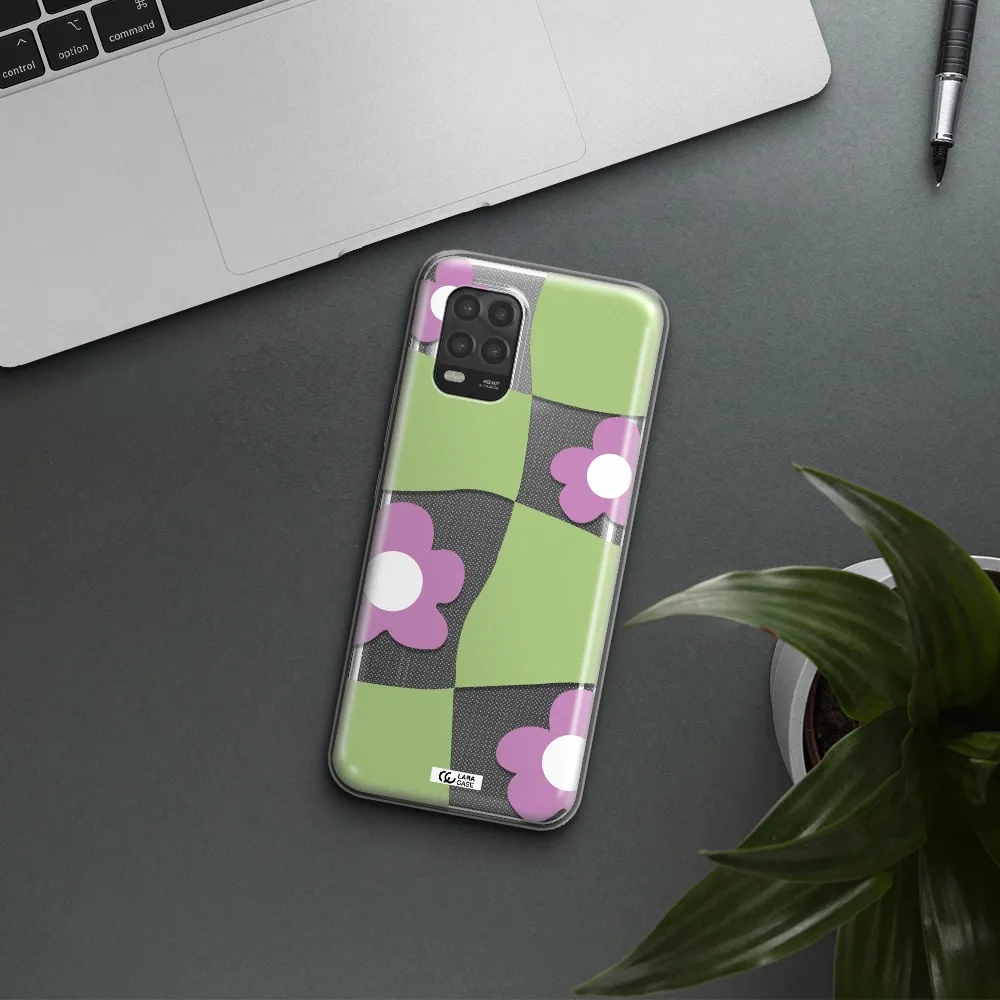 Five Petal Purple Flower Xiaomi Mi 10 Lite Clear TPU Case