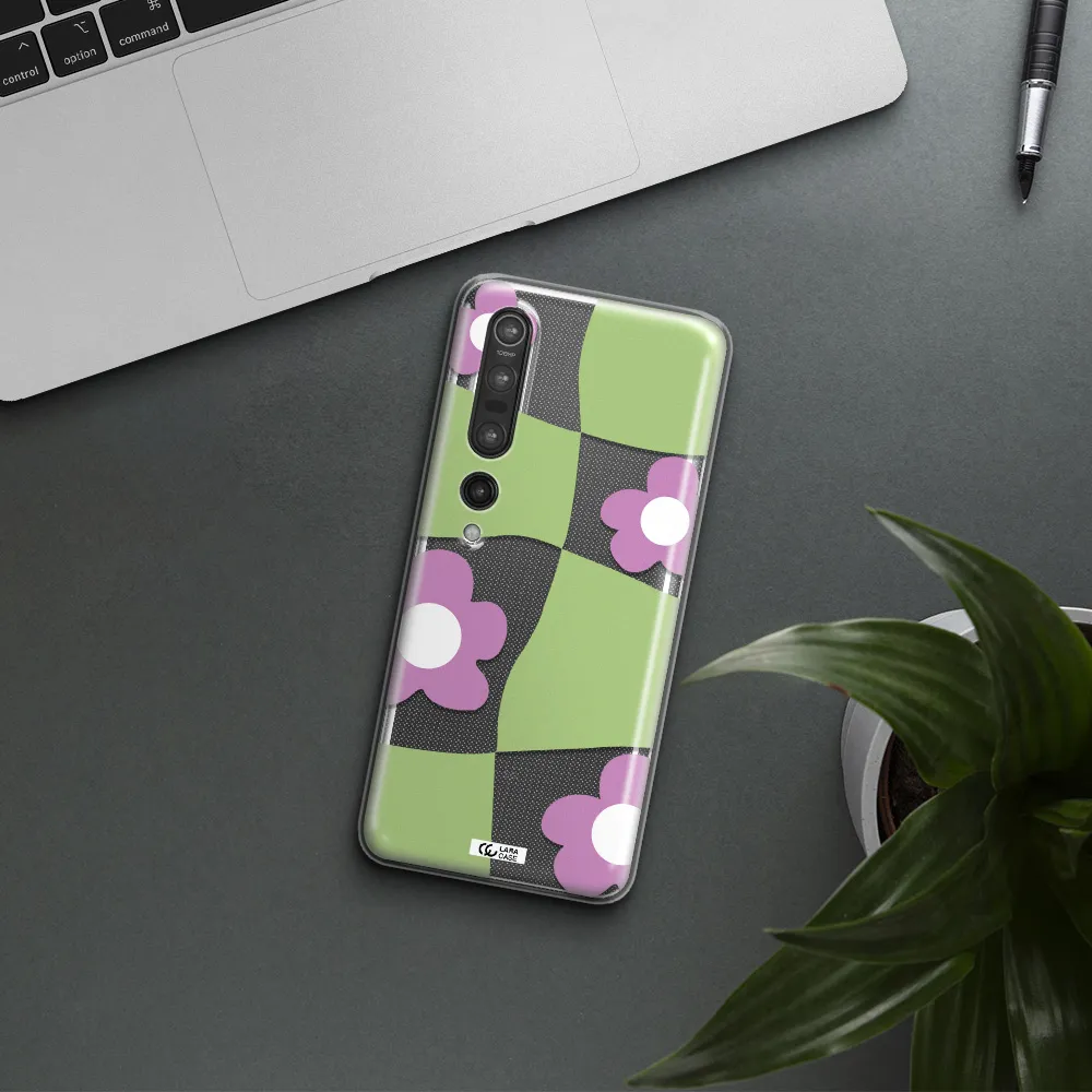 Five Petal Purple Flower Xiaomi Mi 10 Pro Clear TPU Case