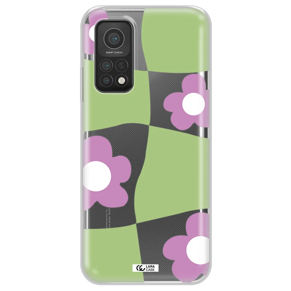 Five Petal Purple Flower Xiaomi Mi 10T Clear TPU Case