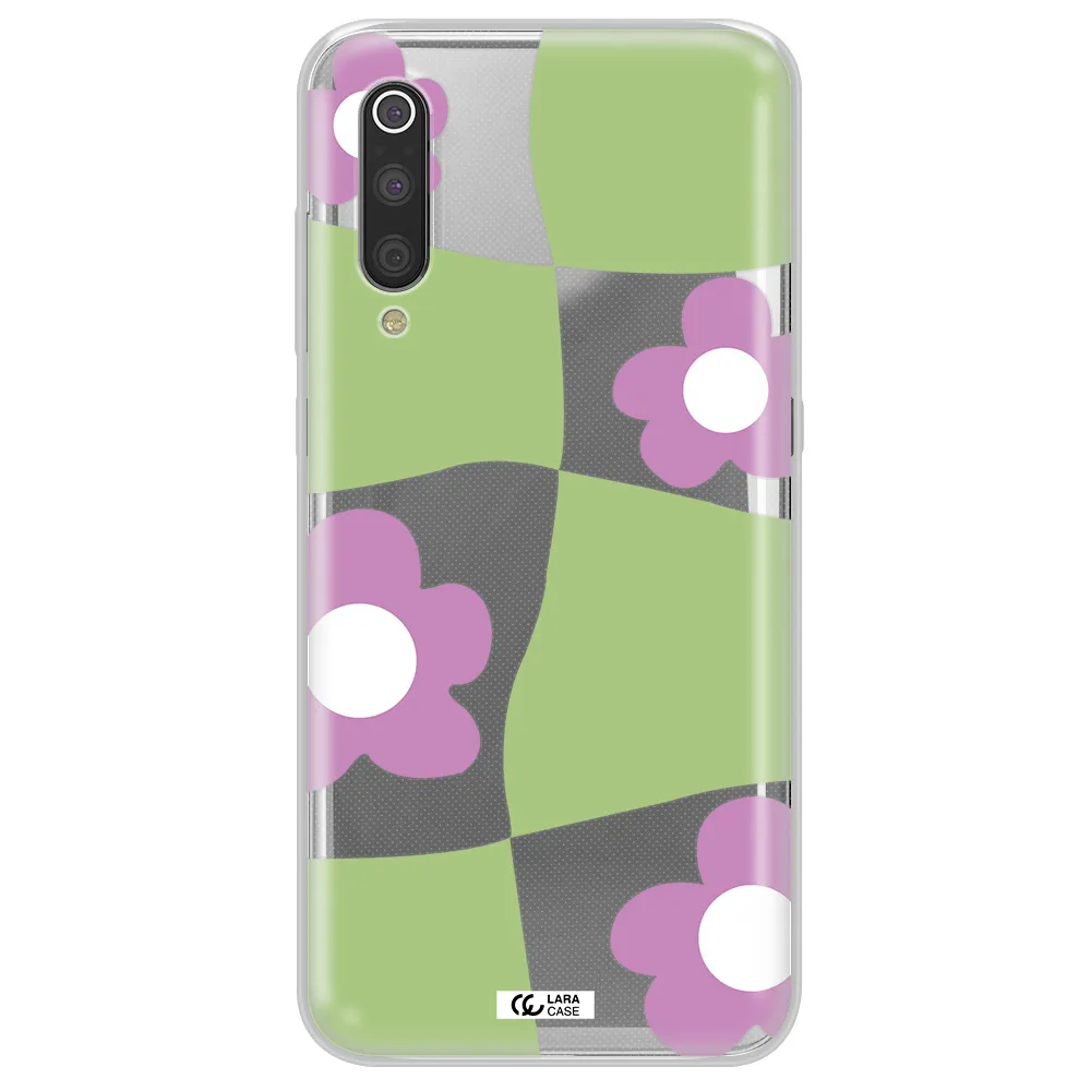 Five Petal Purple Flower Xiaomi Mi 9 Clear TPU Case