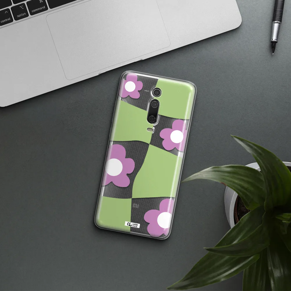 Five Petal Purple Flower Xiaomi Mi 9T Clear TPU Case
