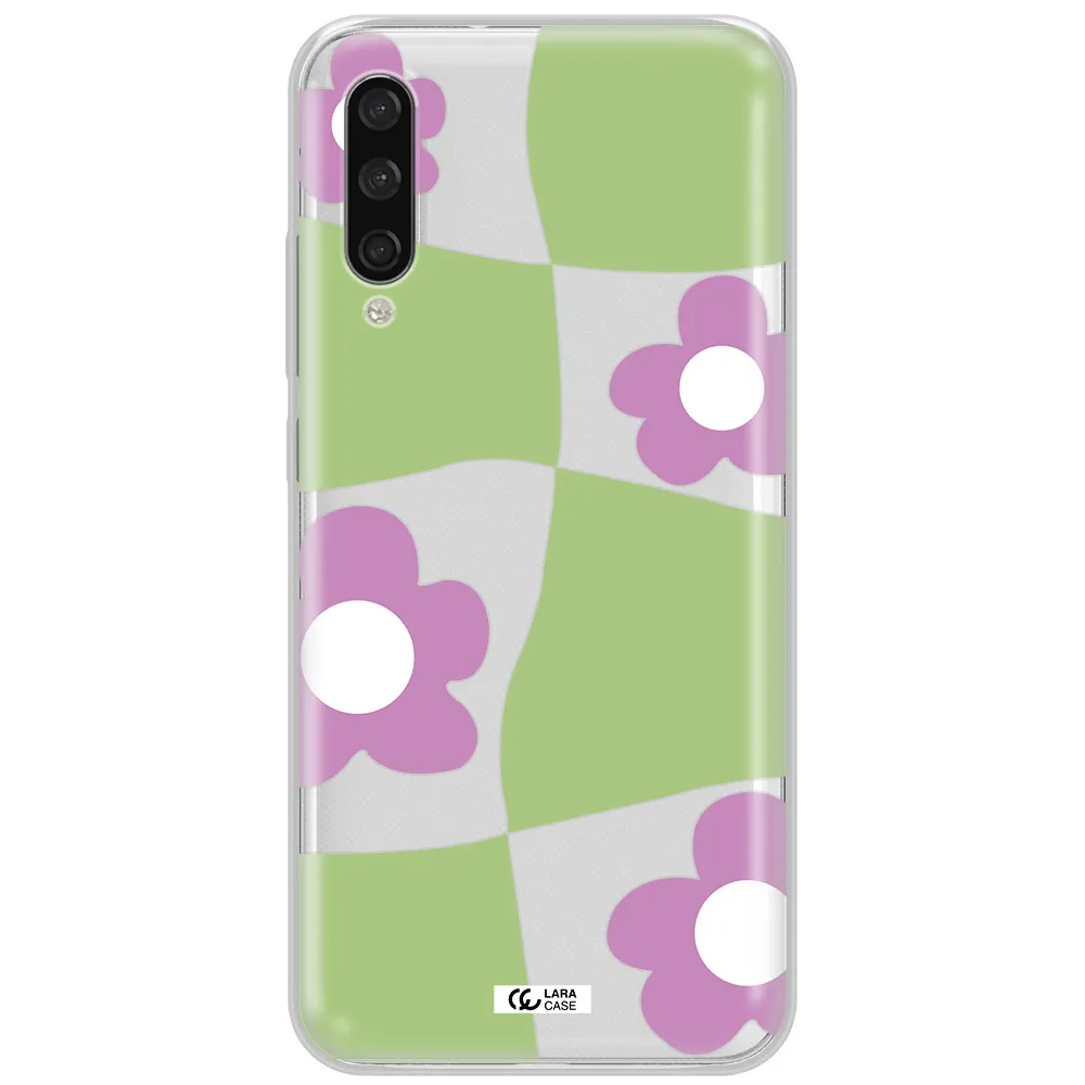 Five Petal Purple Flower Xiaomi Mi A3 Clear Tpu Case