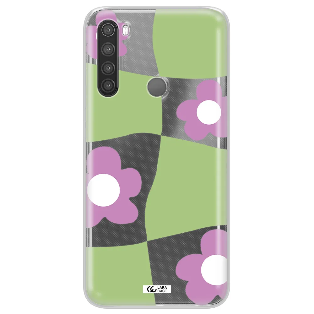 Five Petal Purple Flower Xiaomi Note 8 Clear TPU Case